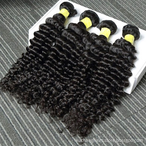 Cheap Unprocessed Raw Indian Human Hair Cuticle Aligned Deep Wave Bundles High Quality Double Drawn Virgin Hair Vendors